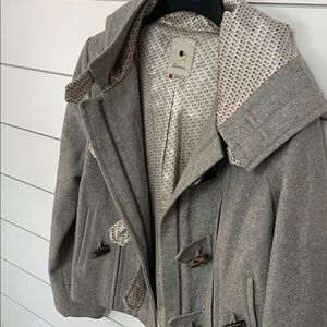Women's Heather Gray Toggle Jacket with Hood